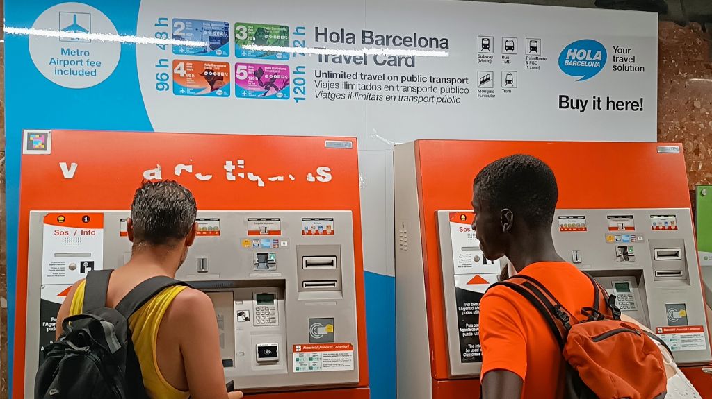 Barcelona Public Transport Ticket Vending Machine