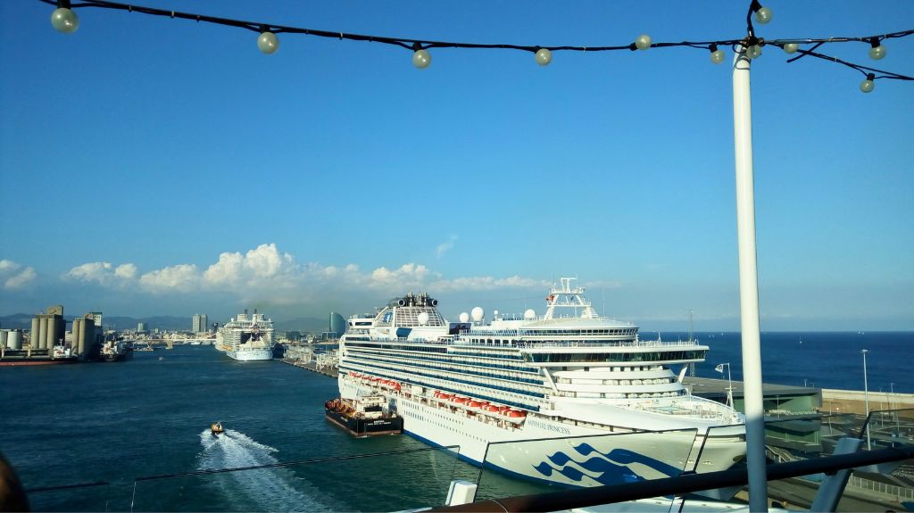 Cruise Ships Docked at Port of Barcelona