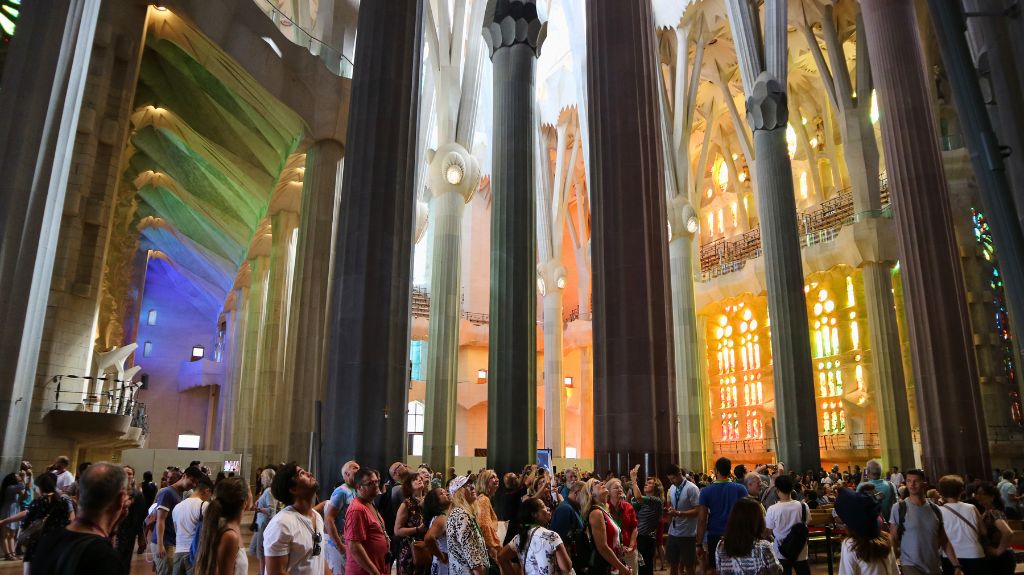 Crowded Sagrada Familia