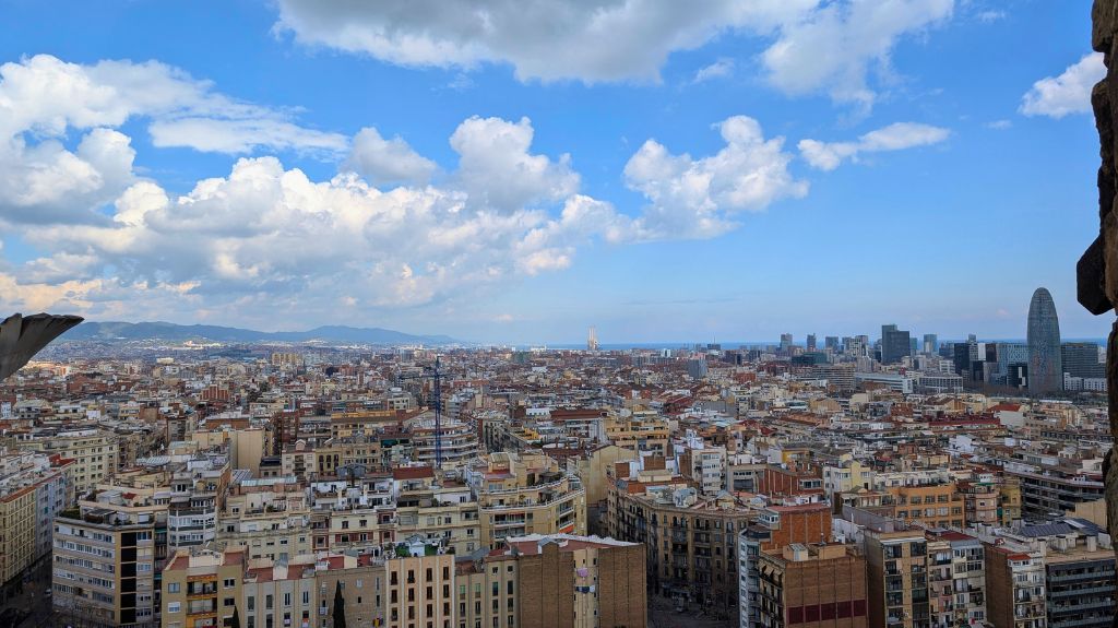 The Views from the Nativity Tower of Sagrada Familia